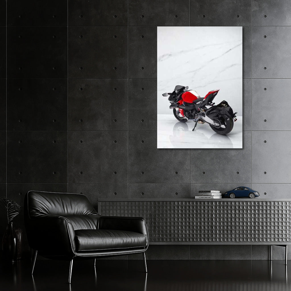 Bimota TESI H2 on Marble Background: Elegance and Speed of a Motorcycle