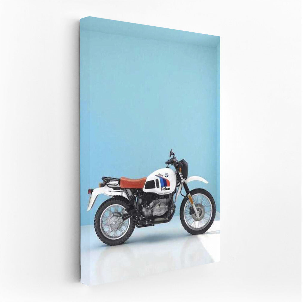 Legend of Speed: BMW R80 G/S on Blue Background
