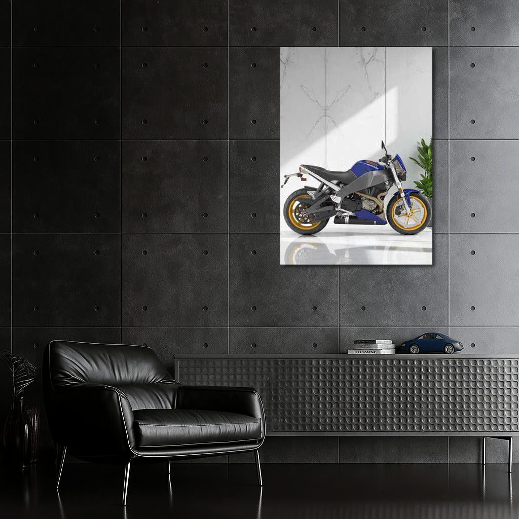 Buell Lightning XB12Ss: Motorcycle Aesthetics On Marble Background