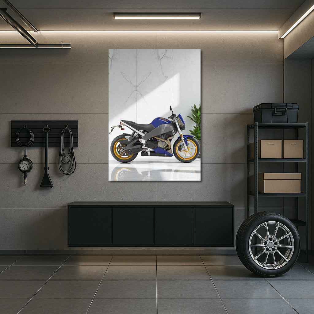 Buell Lightning XB12Ss: Motorcycle Aesthetics On Marble Background