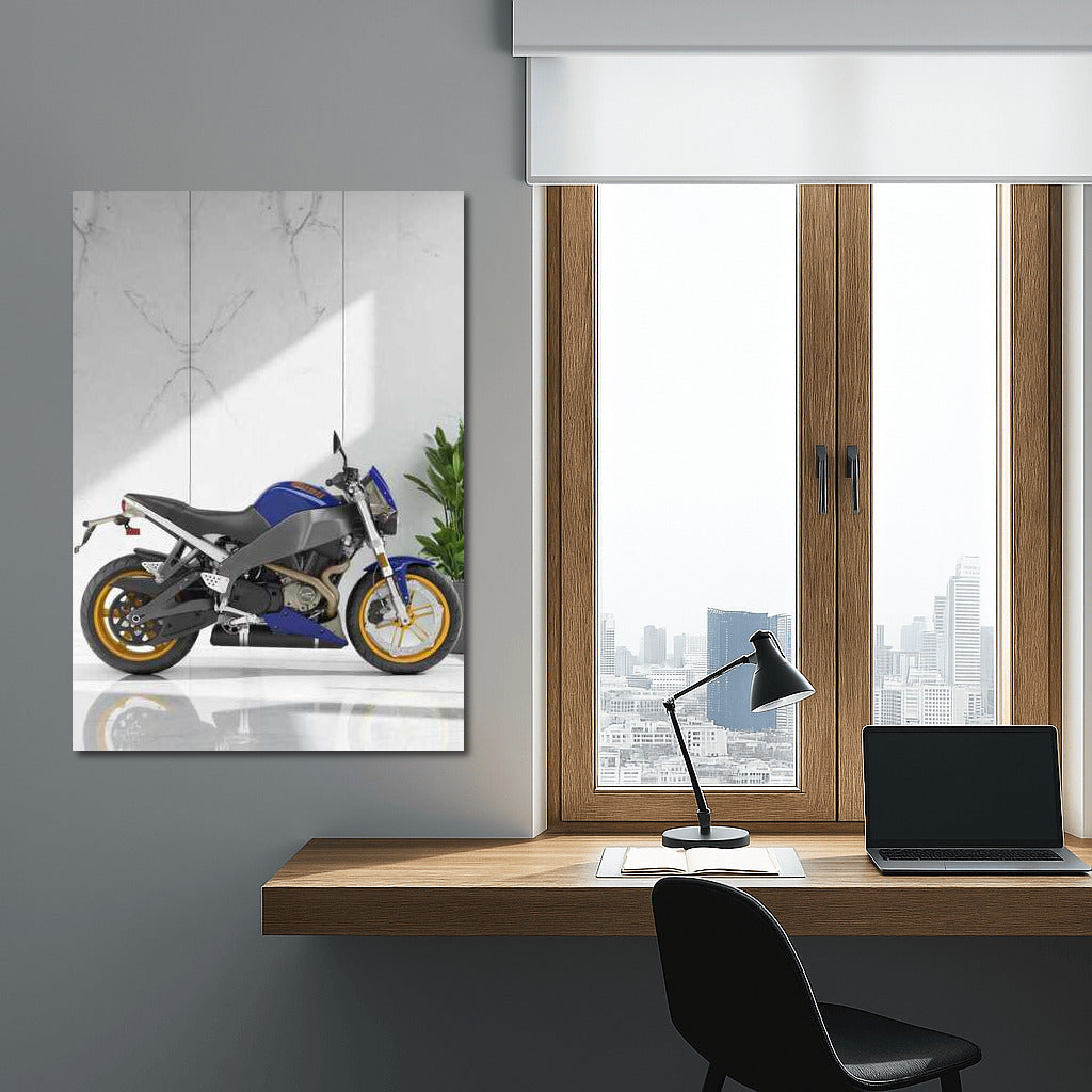 Buell Lightning XB12Ss: Motorcycle Aesthetics On Marble Background