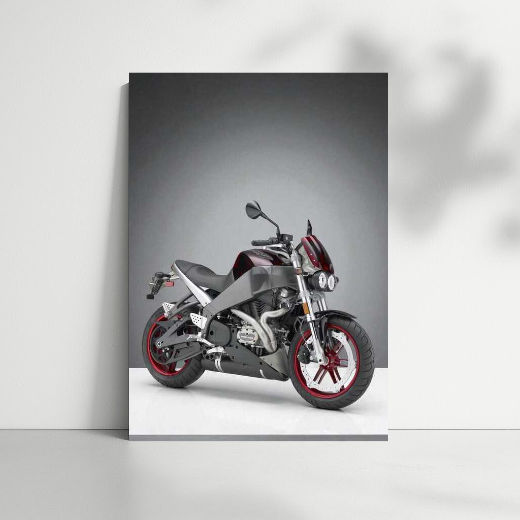 Buell Lightning XB12S on Gray Background: Dynamics and Style for Motorcycle Enthusiasts