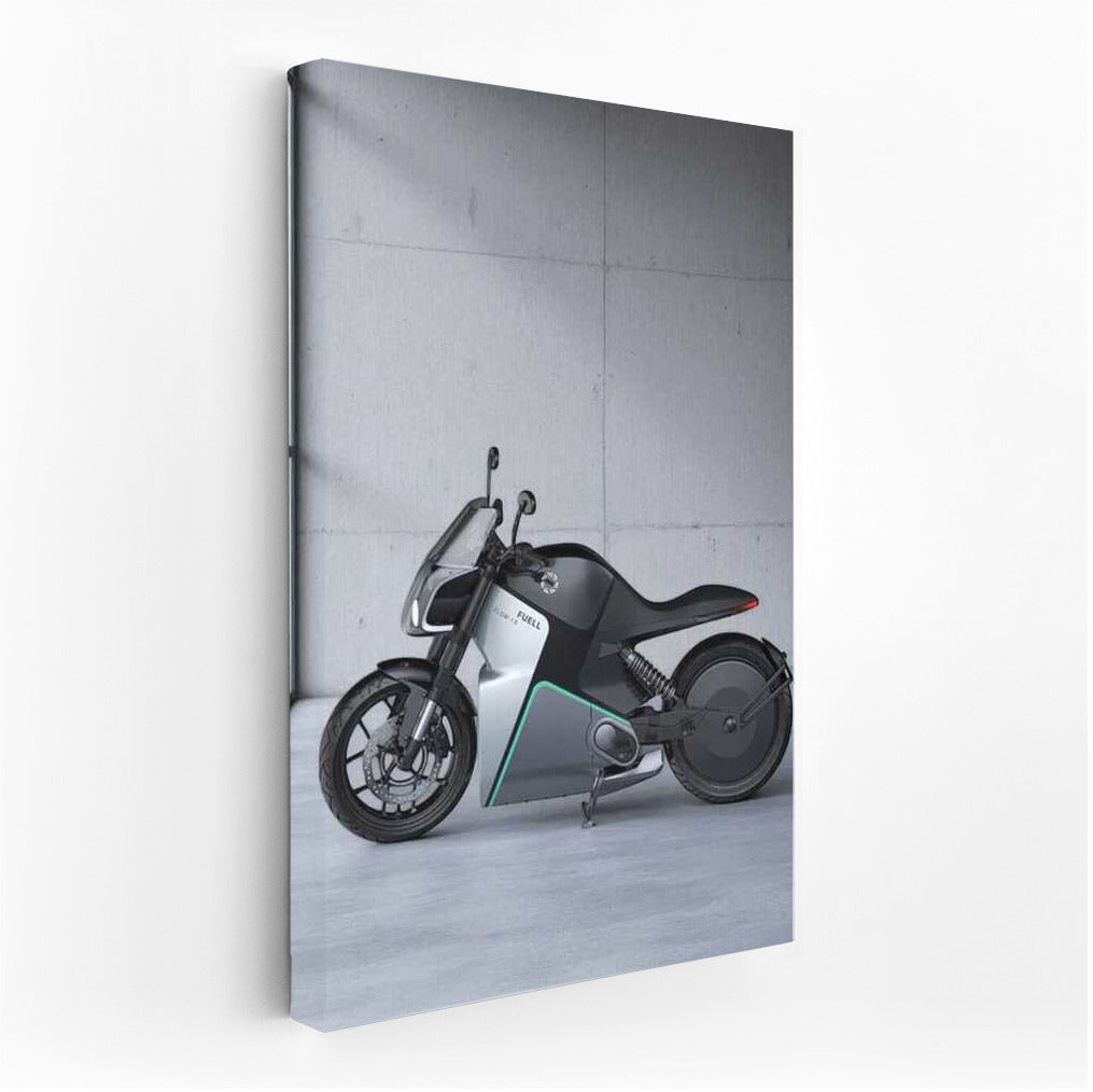 Motorcycle Evolution: Erik Buell and Fuell in Front of a Concrete Wall