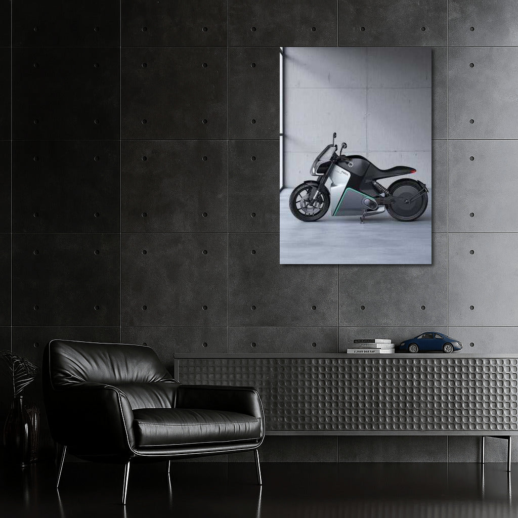 Motorcycle Evolution: Erik Buell and Fuell in Front of a Concrete Wall