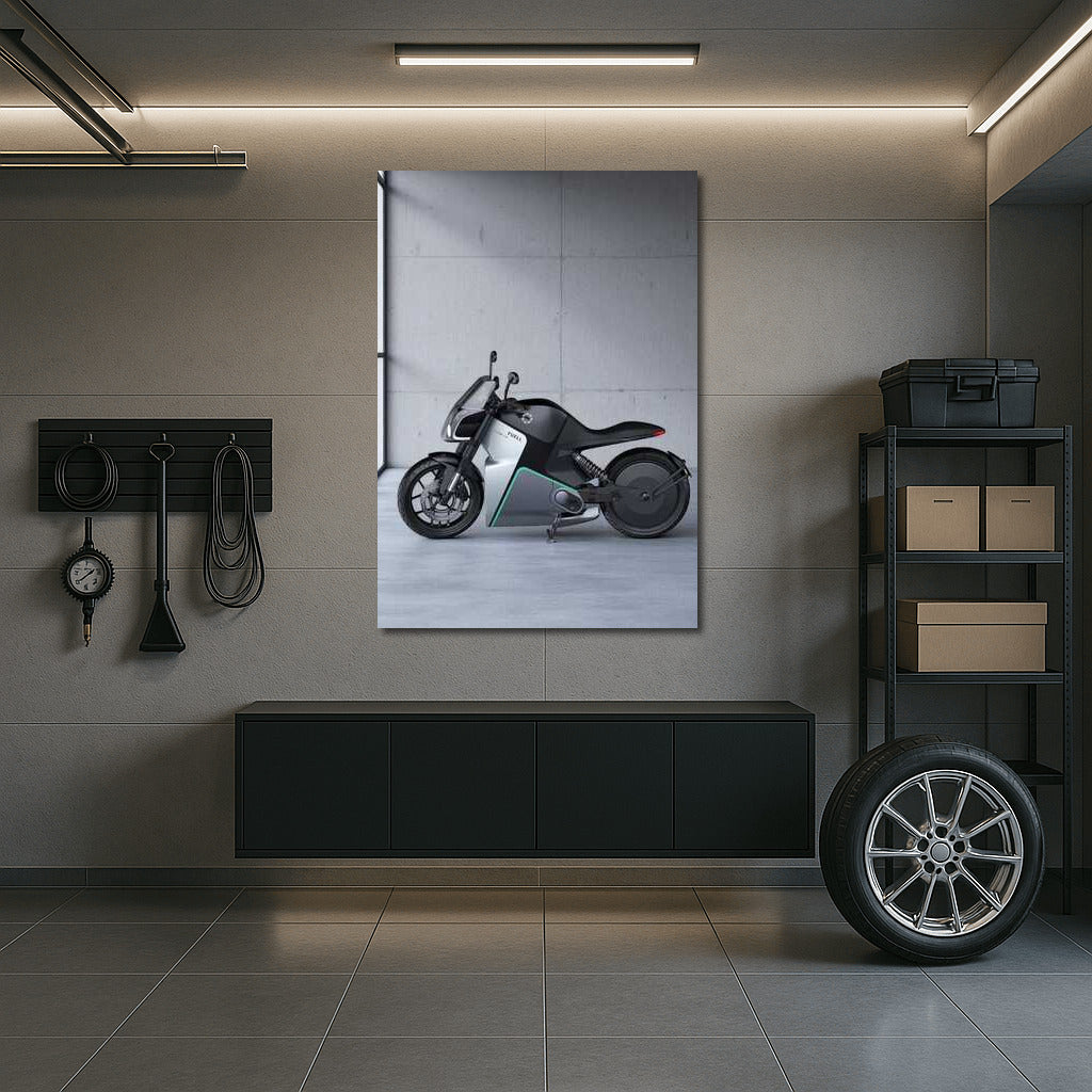 Motorcycle Evolution: Erik Buell and Fuell in Front of a Concrete Wall