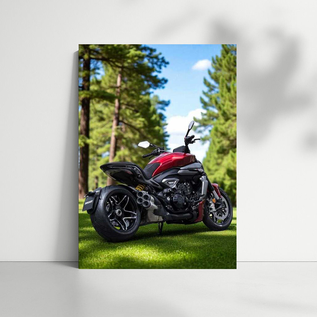 Ducati XDiavel V4: Power and Nature in a Forest Symphony