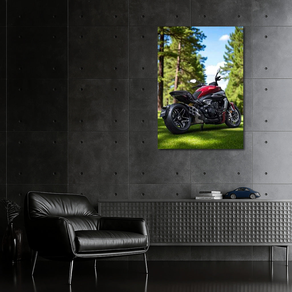 Ducati XDiavel V4: Power and Nature in a Forest Symphony