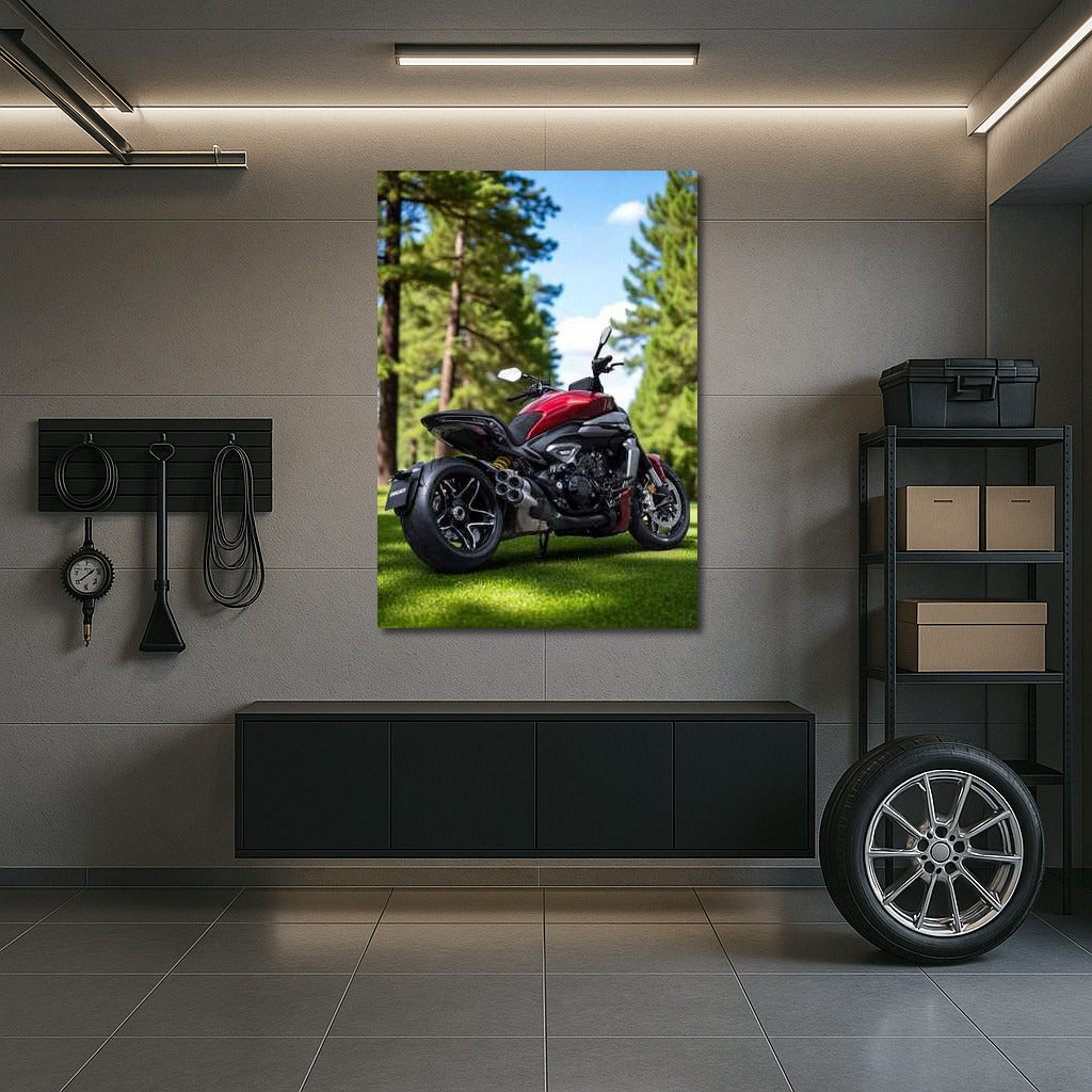 Ducati XDiavel V4: Power and Nature in a Forest Symphony
