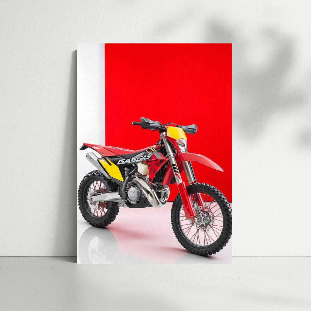 GasGas EC 300 GP: Red Explosion of Energy on the Background of Speed