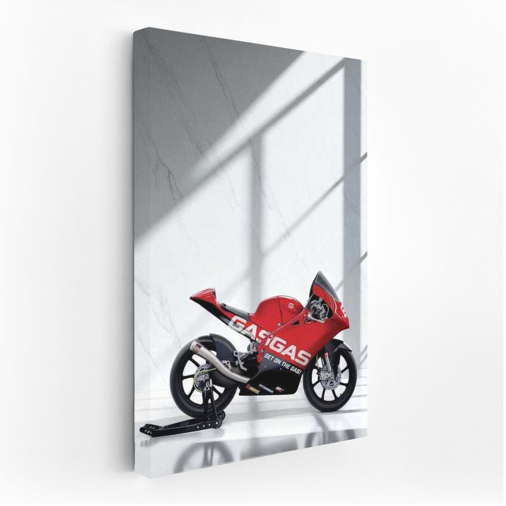 Speed and style: GASGAS RC 250 GP on a marble background