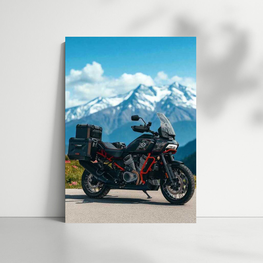 Harley Davidson CVO Pan America: Power and Freedom Against a Mountainous Landscape