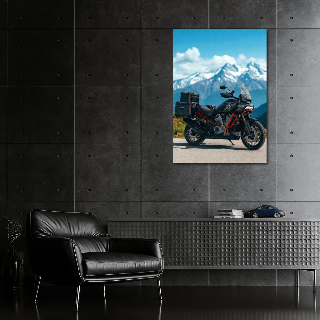 Harley Davidson CVO Pan America: Power and Freedom Against a Mountainous Landscape