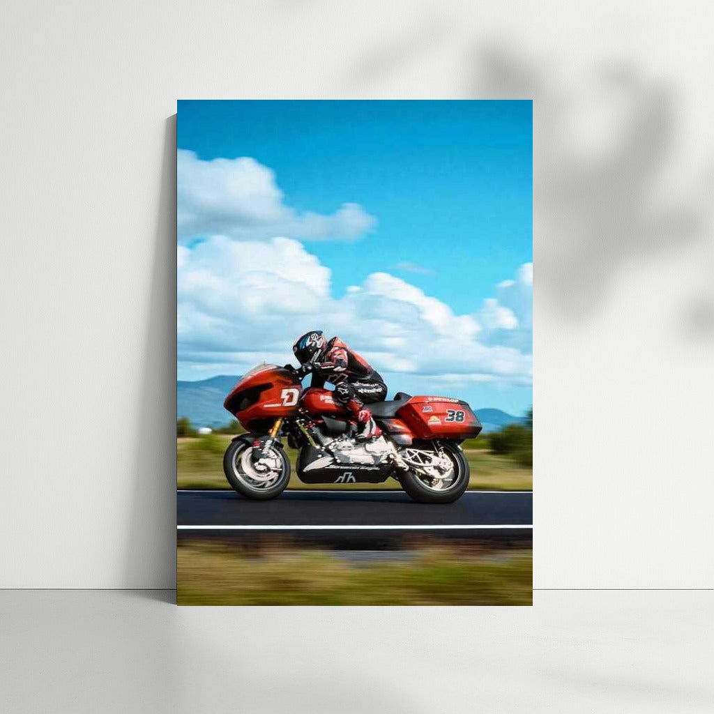 Freedom on the Highway: Harley Davidson Road Glide in Flight