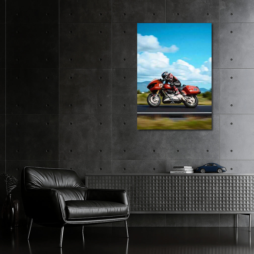 Freedom on the Highway: Harley Davidson Road Glide in Flight