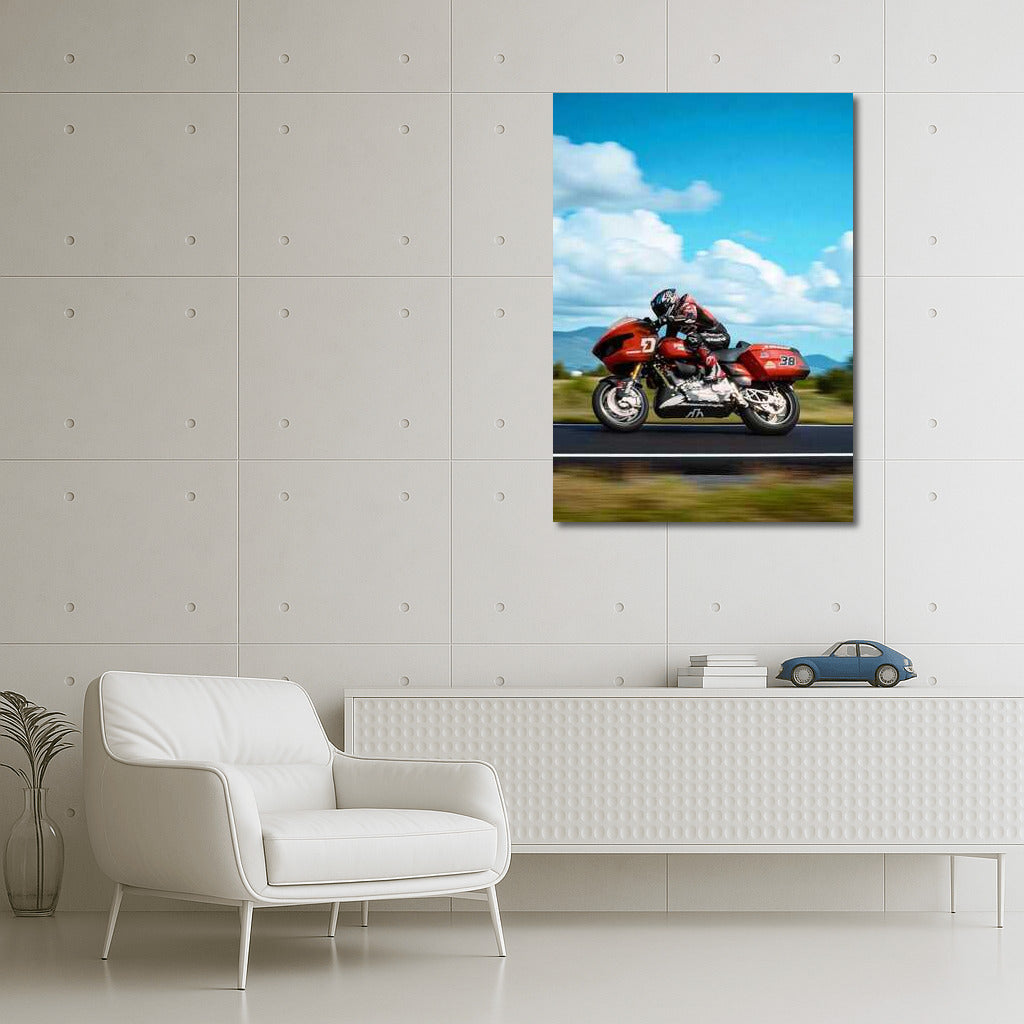 Freedom on the Highway: Harley Davidson Road Glide in Flight