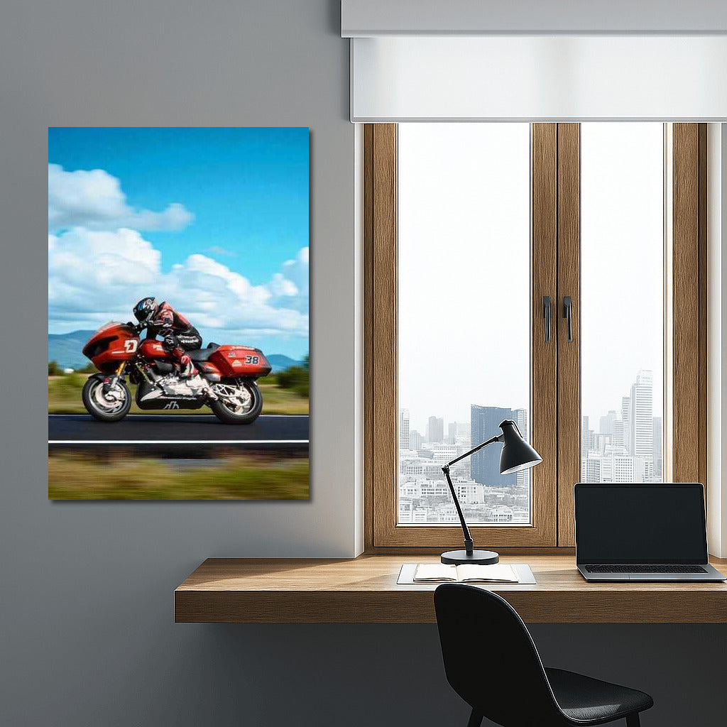 Freedom on the Highway: Harley Davidson Road Glide in Flight