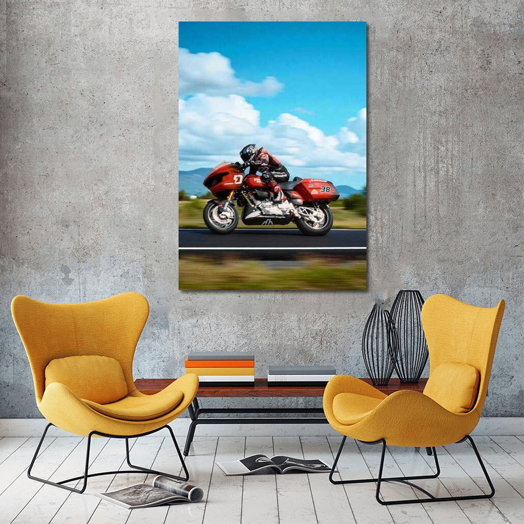 Freedom on the Highway: Harley Davidson Road Glide in Flight