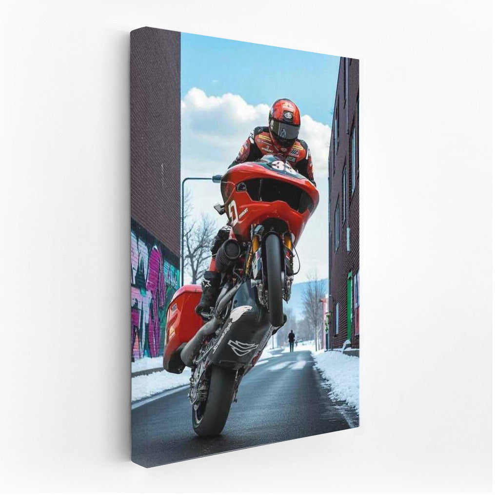 Harley Davidson Road Glides: Taking Off in the Alley