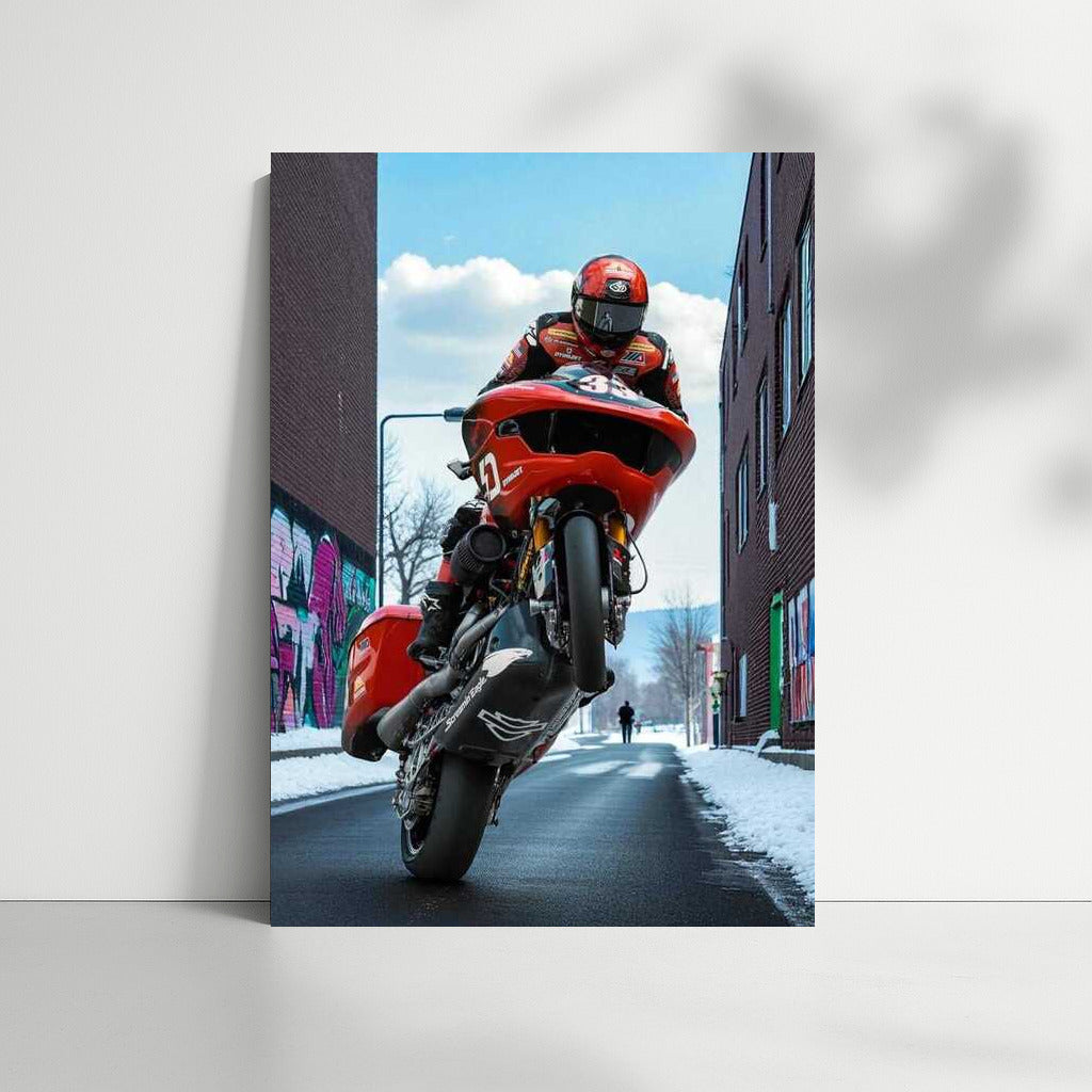 Harley Davidson Road Glides: Taking Off in the Alley