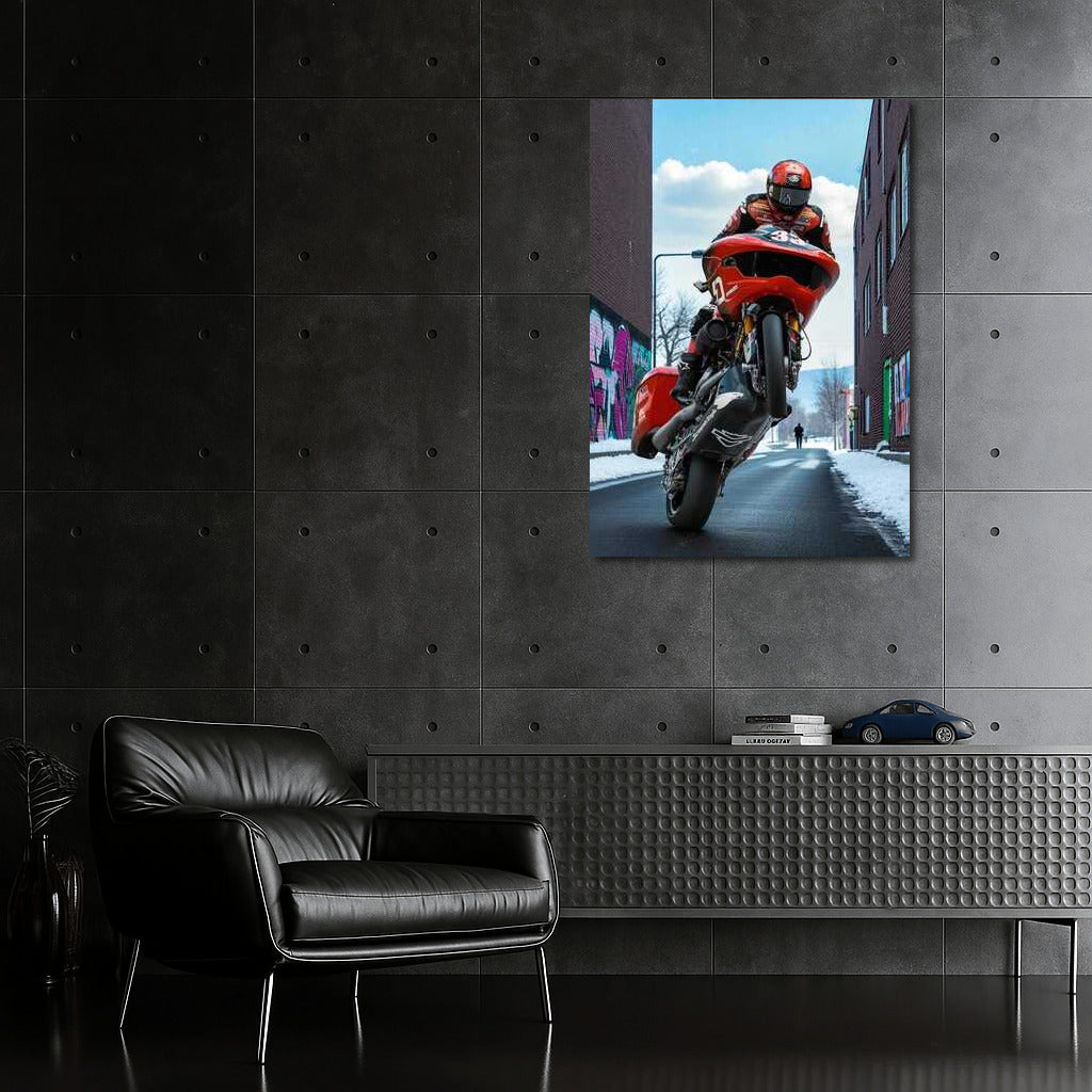 Harley Davidson Road Glides: Taking Off in the Alley