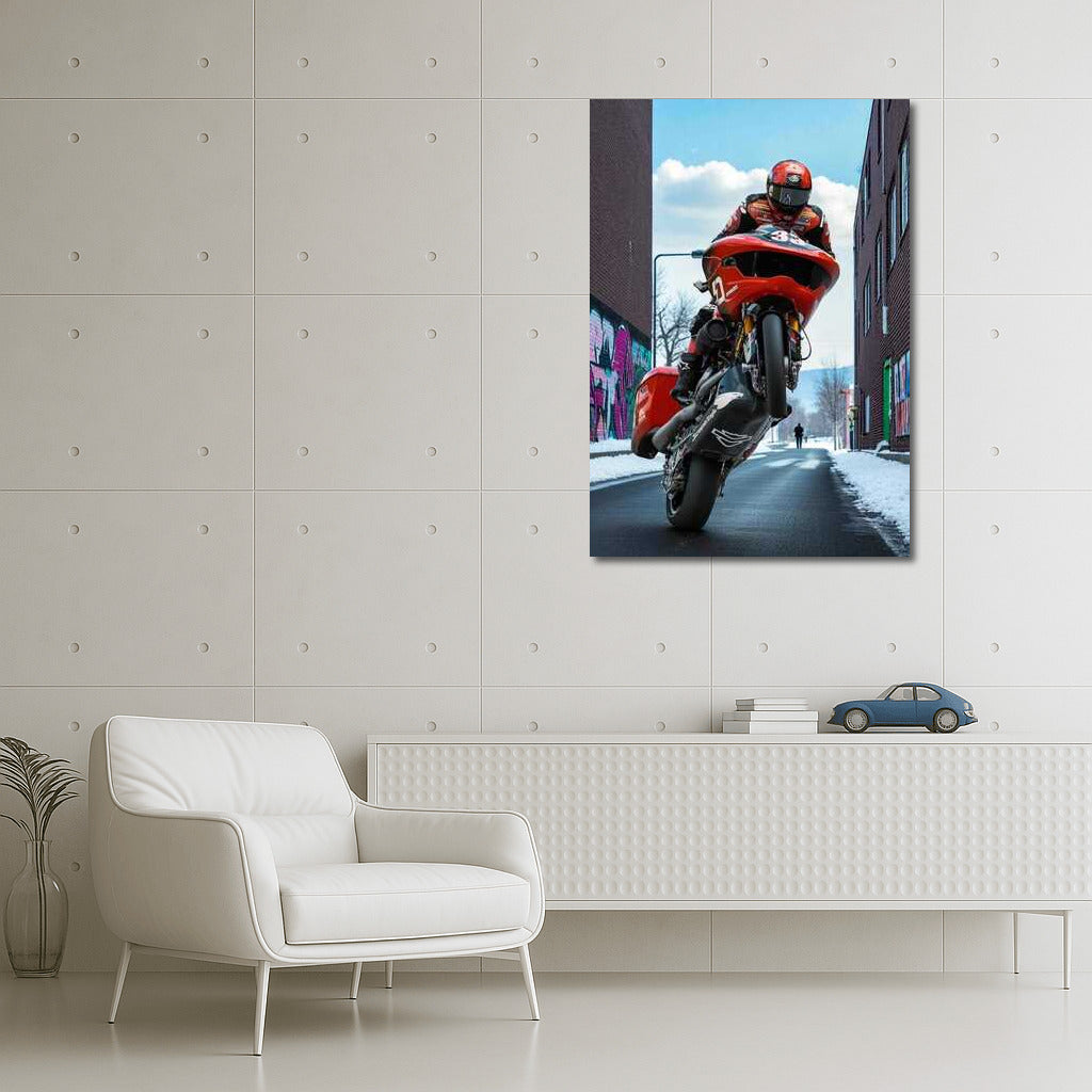 Harley Davidson Road Glides: Taking Off in the Alley