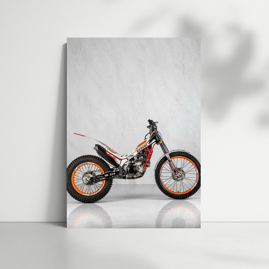 Honda Montesa on Marble Background: Style and Speed