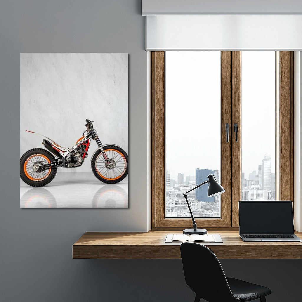 Honda Montesa on Marble Background: Style and Speed