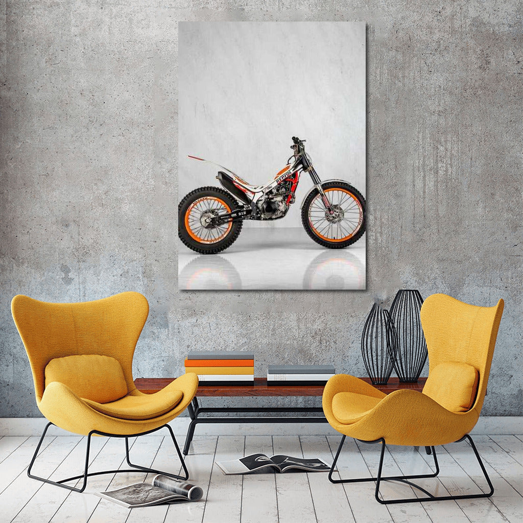 Honda Montesa on Marble Background: Style and Speed