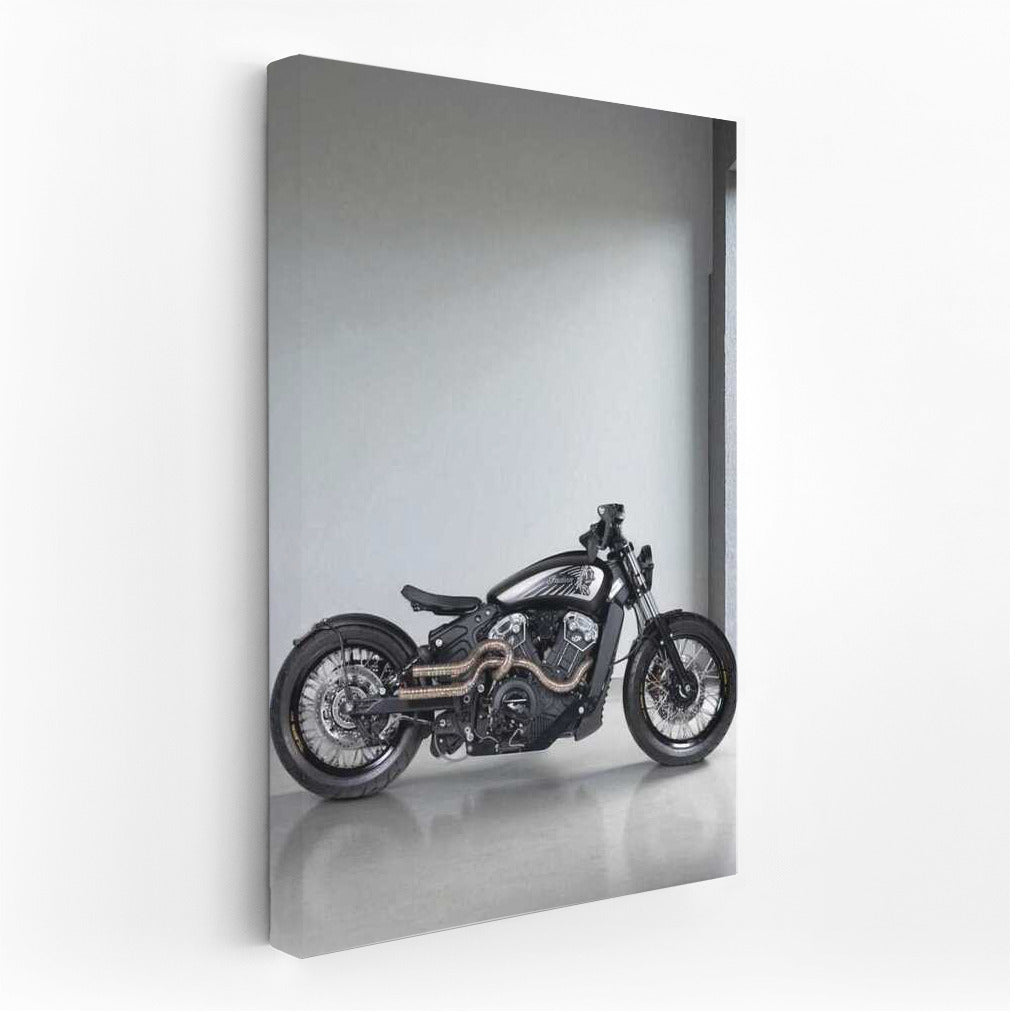 Power and Style: Indian Scout Bobber Custom on the Concrete Track