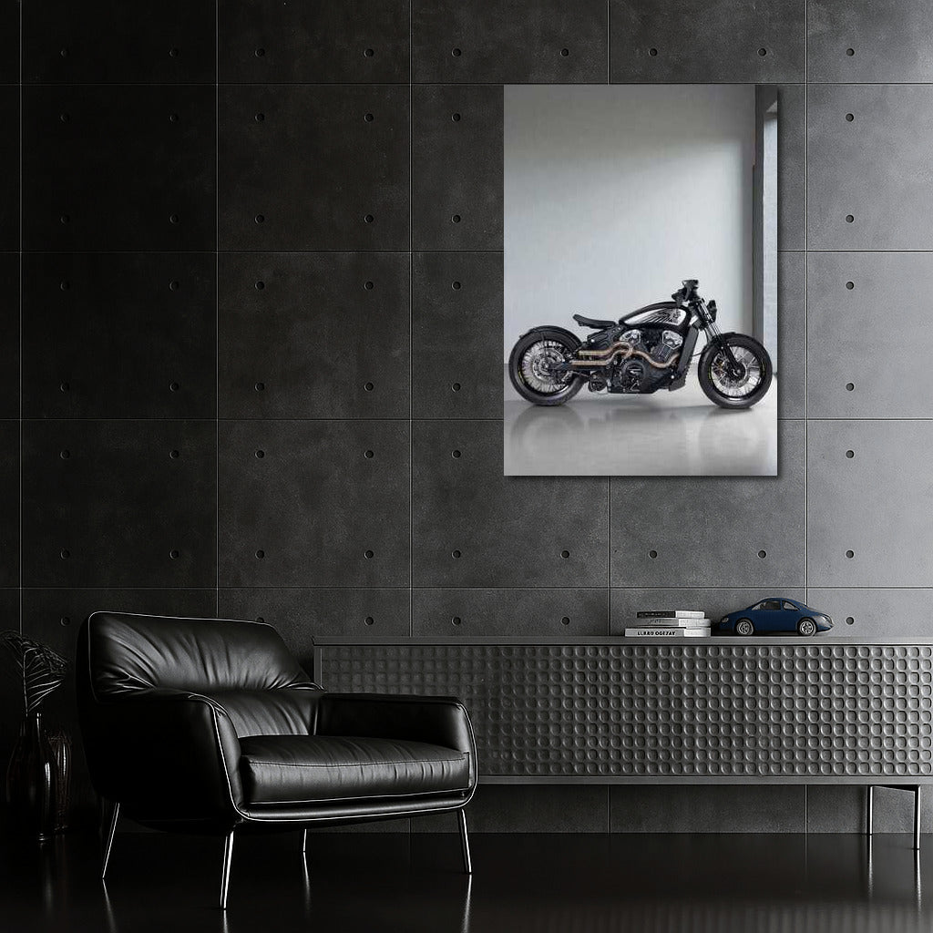 Power and Style: Indian Scout Bobber Custom on the Concrete Track
