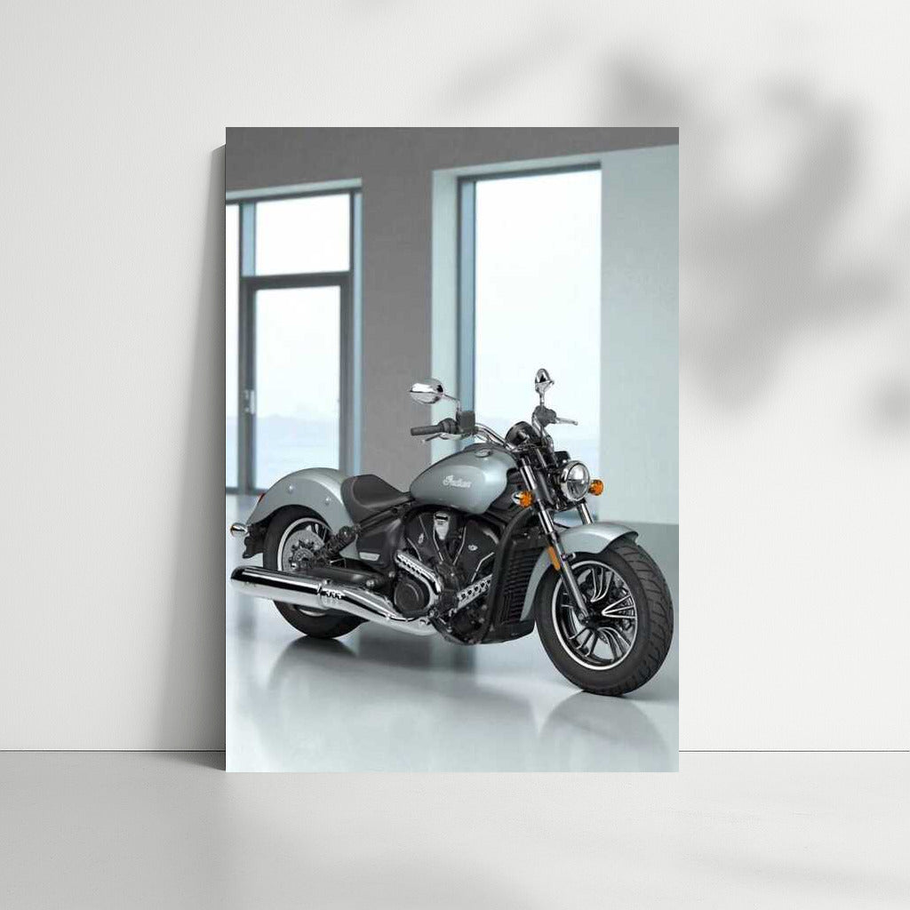 Elegance and Power: Indian Scout Sixty Classic on a Minimalistic Background