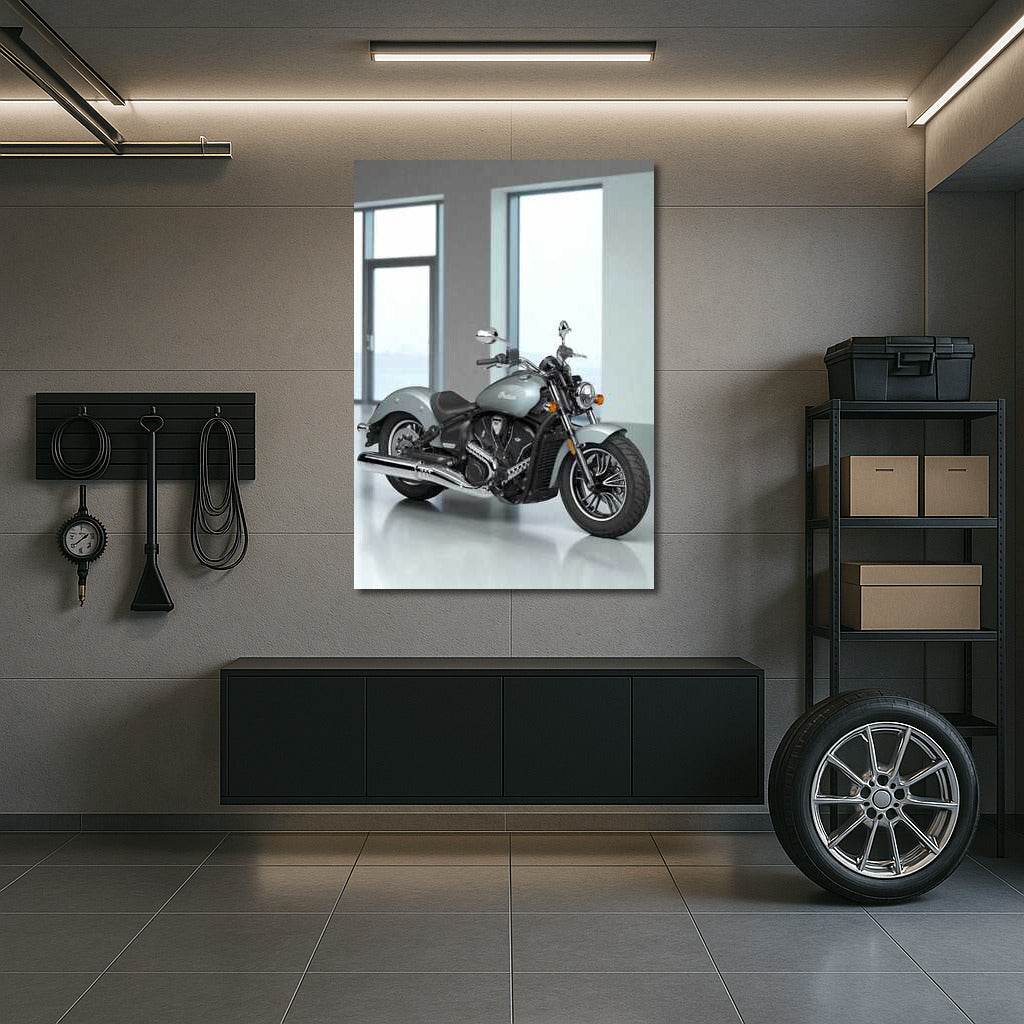 Elegance and Power: Indian Scout Sixty Classic on a Minimalistic Background