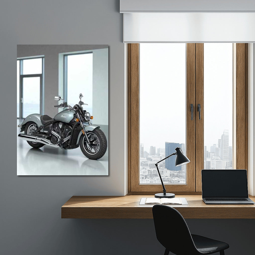 Elegance and Power: Indian Scout Sixty Classic on a Minimalistic Background