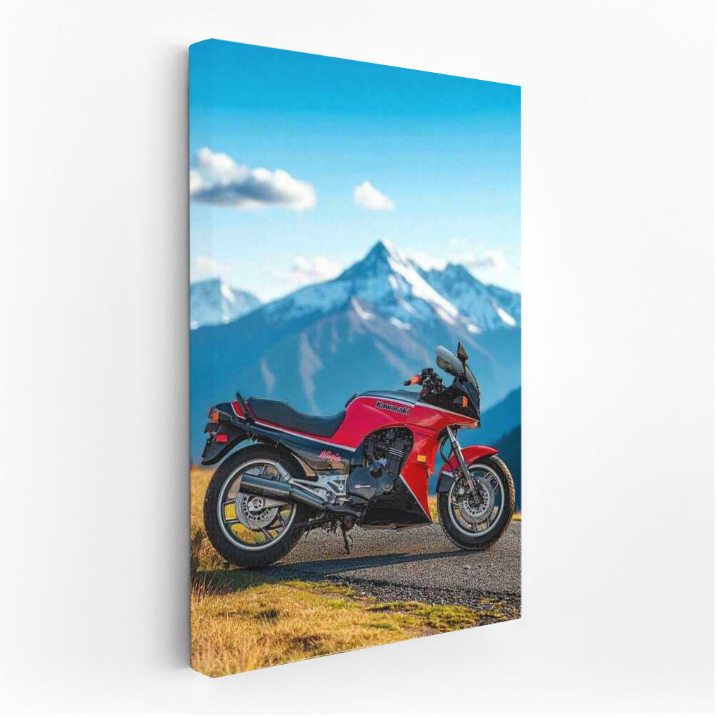 Kawasaki Ninja ZX900: Power against a mountain backdrop