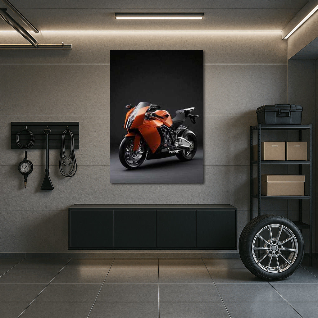 Speedy Style: KTM 1190 RC8 on Dark Grey Background