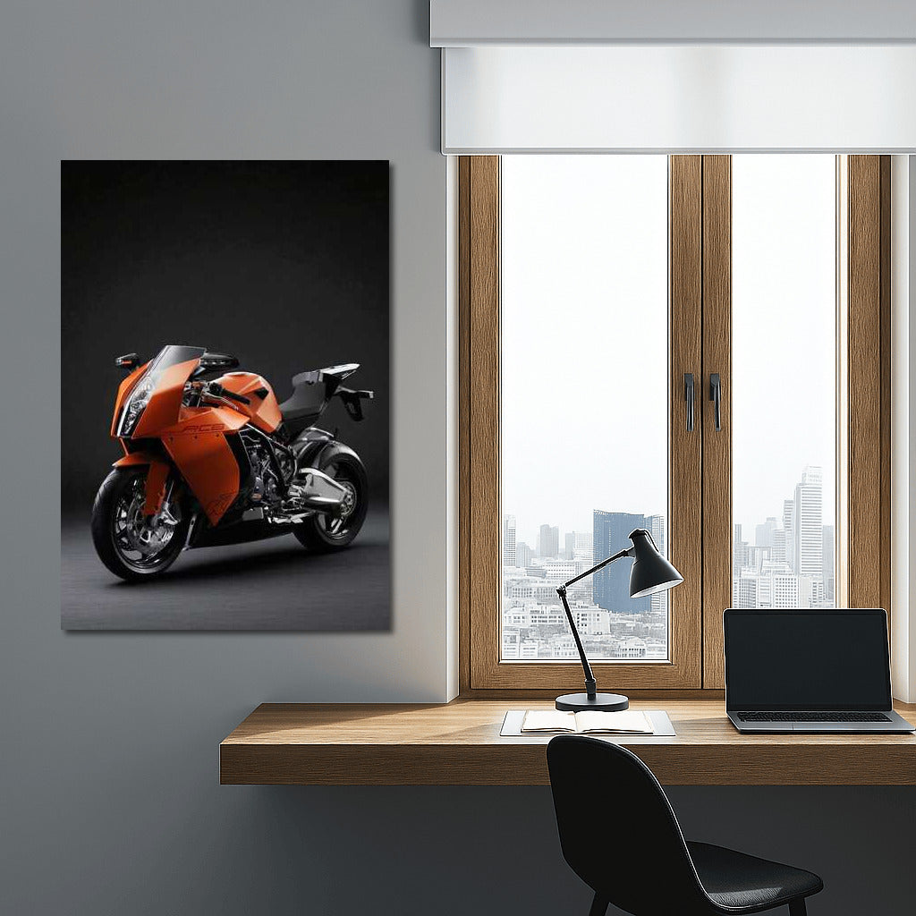 Speedy Style: KTM 1190 RC8 on Dark Grey Background