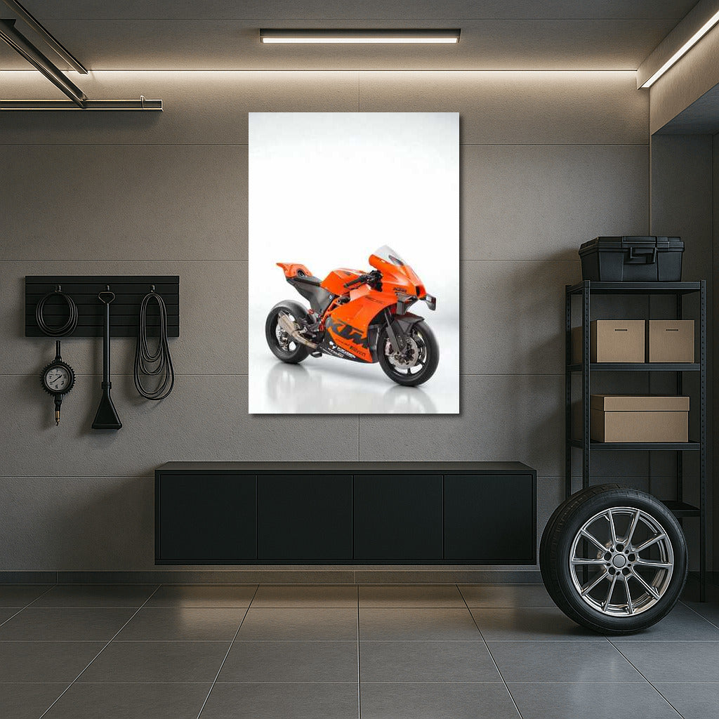 Speed and Style: KTM RC 8C on a Minimalistic Background