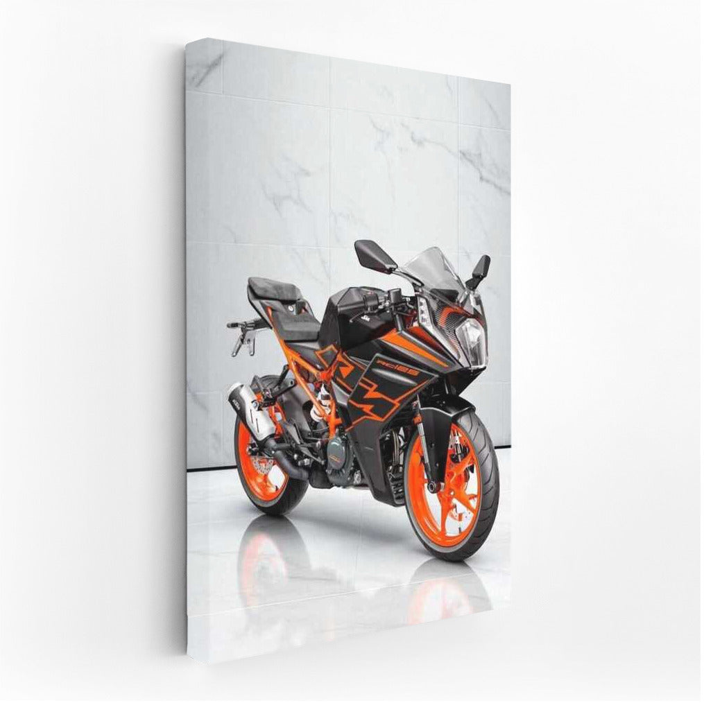 Speed and Style: KTM RC 125 on Marble Backdrop