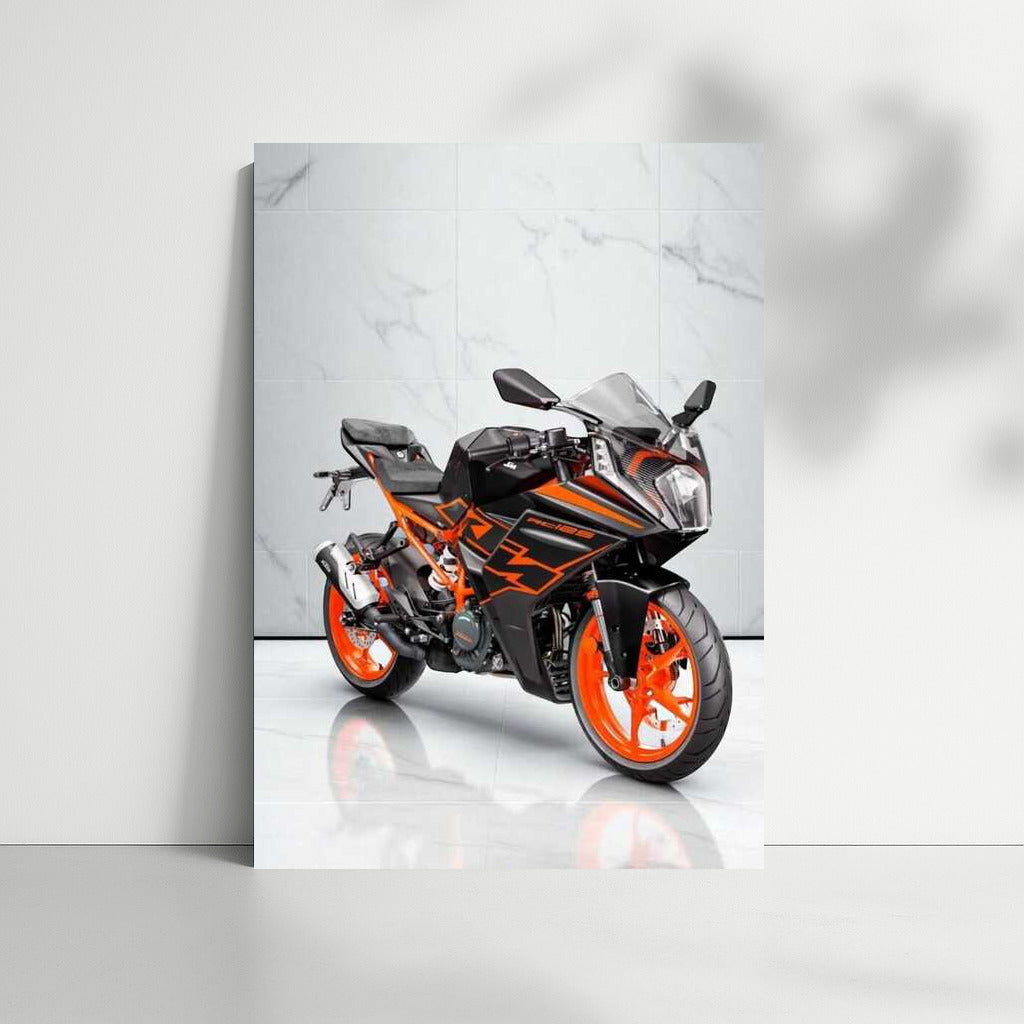 Speed and Style: KTM RC 125 on Marble Backdrop
