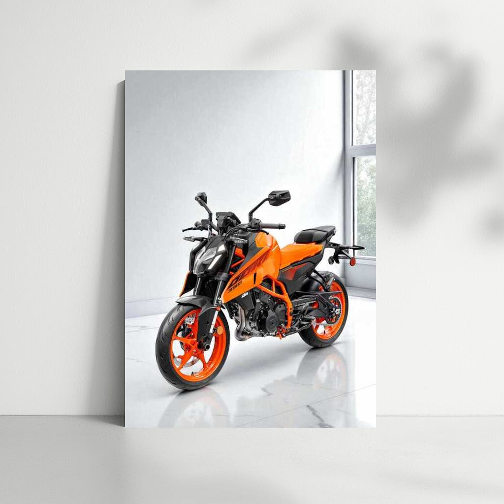 Marbled Power: The 2024 KTM 390 DUKE in Action