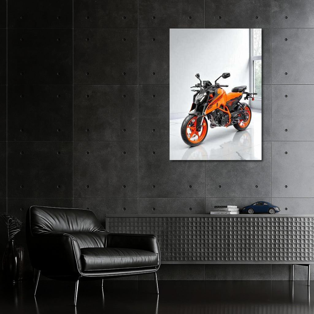 Marbled Power: The 2024 KTM 390 DUKE in Action