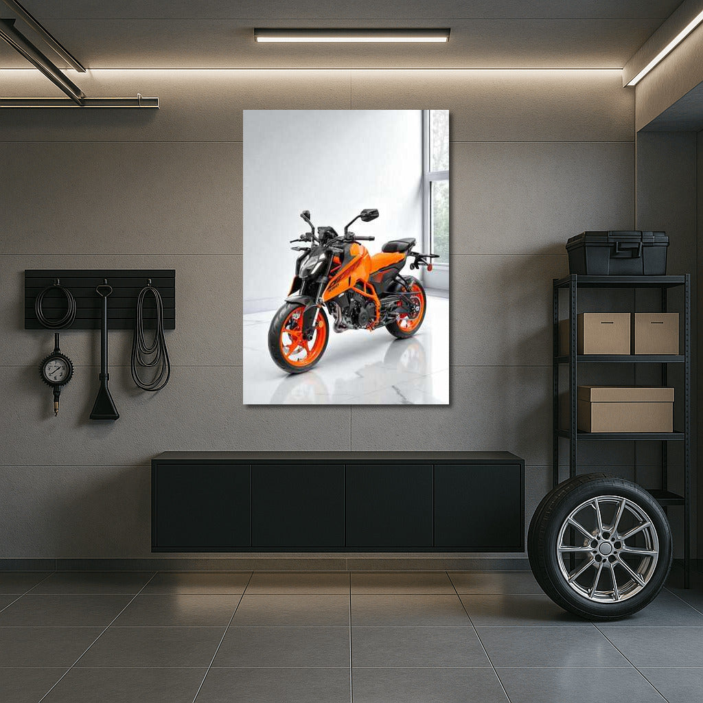 Marbled Power: The 2024 KTM 390 DUKE in Action