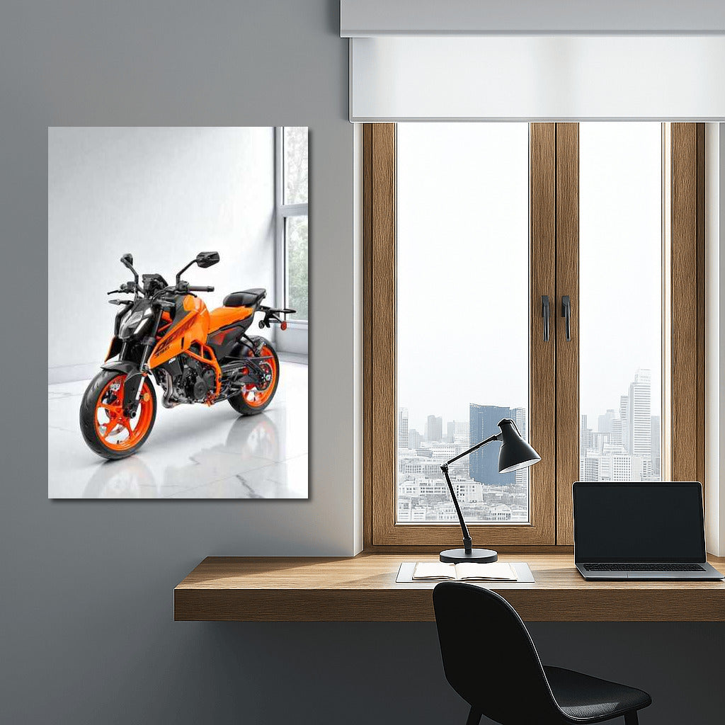 Marbled Power: The 2024 KTM 390 DUKE in Action