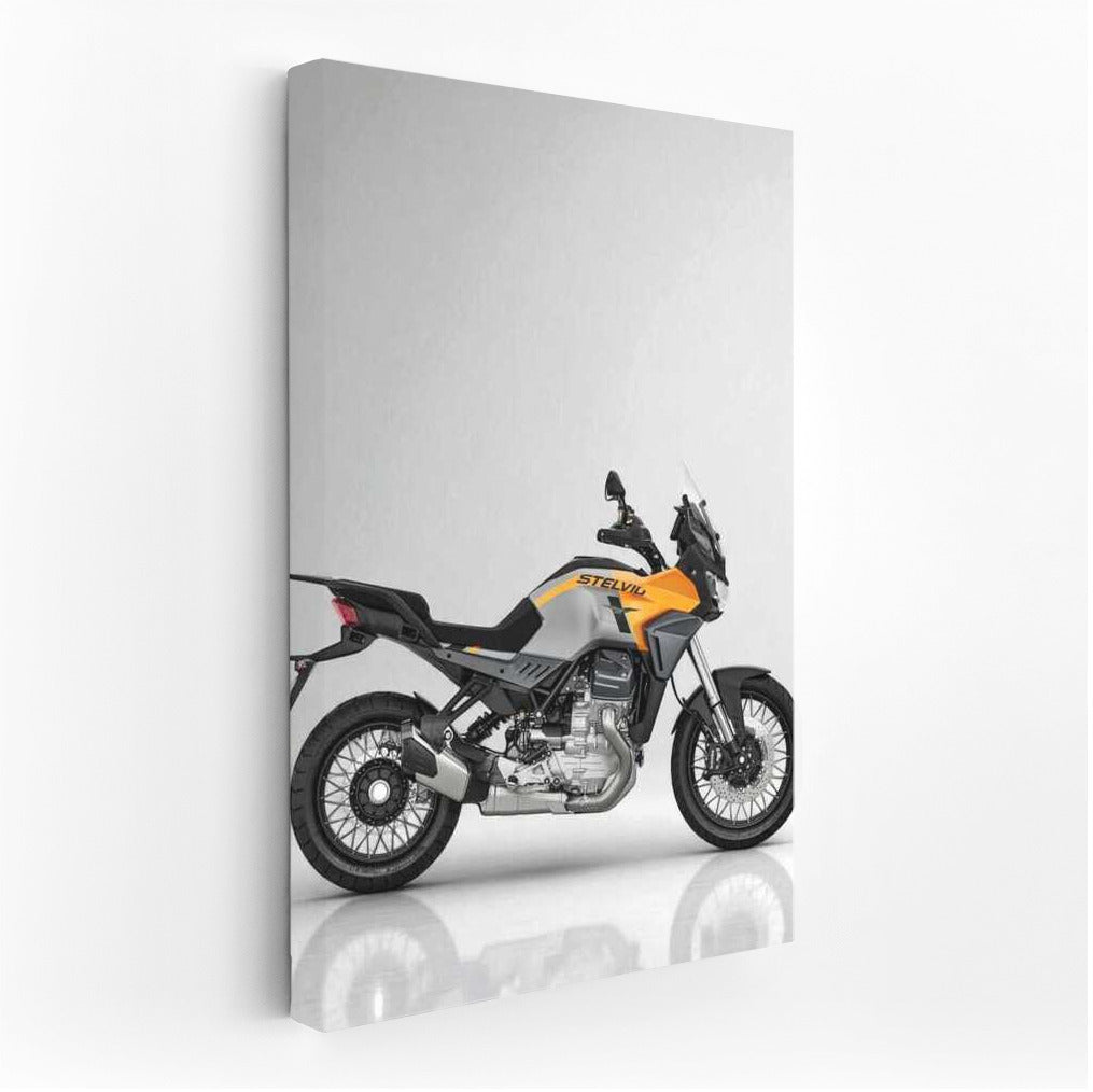 Elegance and Speed: Moto Guzzi Stelvio in Minimalist Style