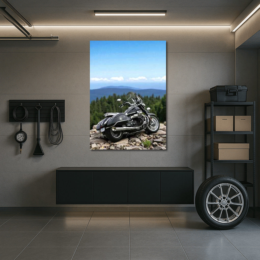 Freedom's Peak: Moto Guzzi California Touring Among Forests and Rocks