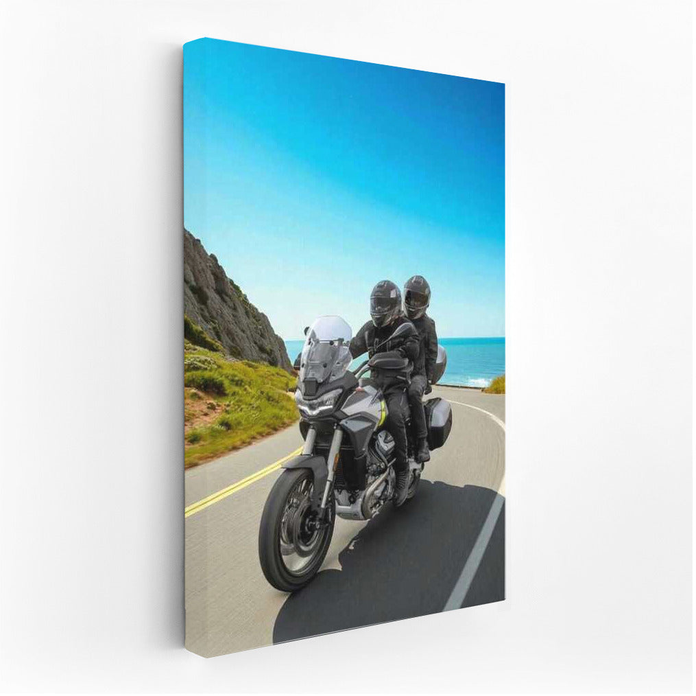 Freedom and Speed: Moto Guzzi Stelvio on the Seashore