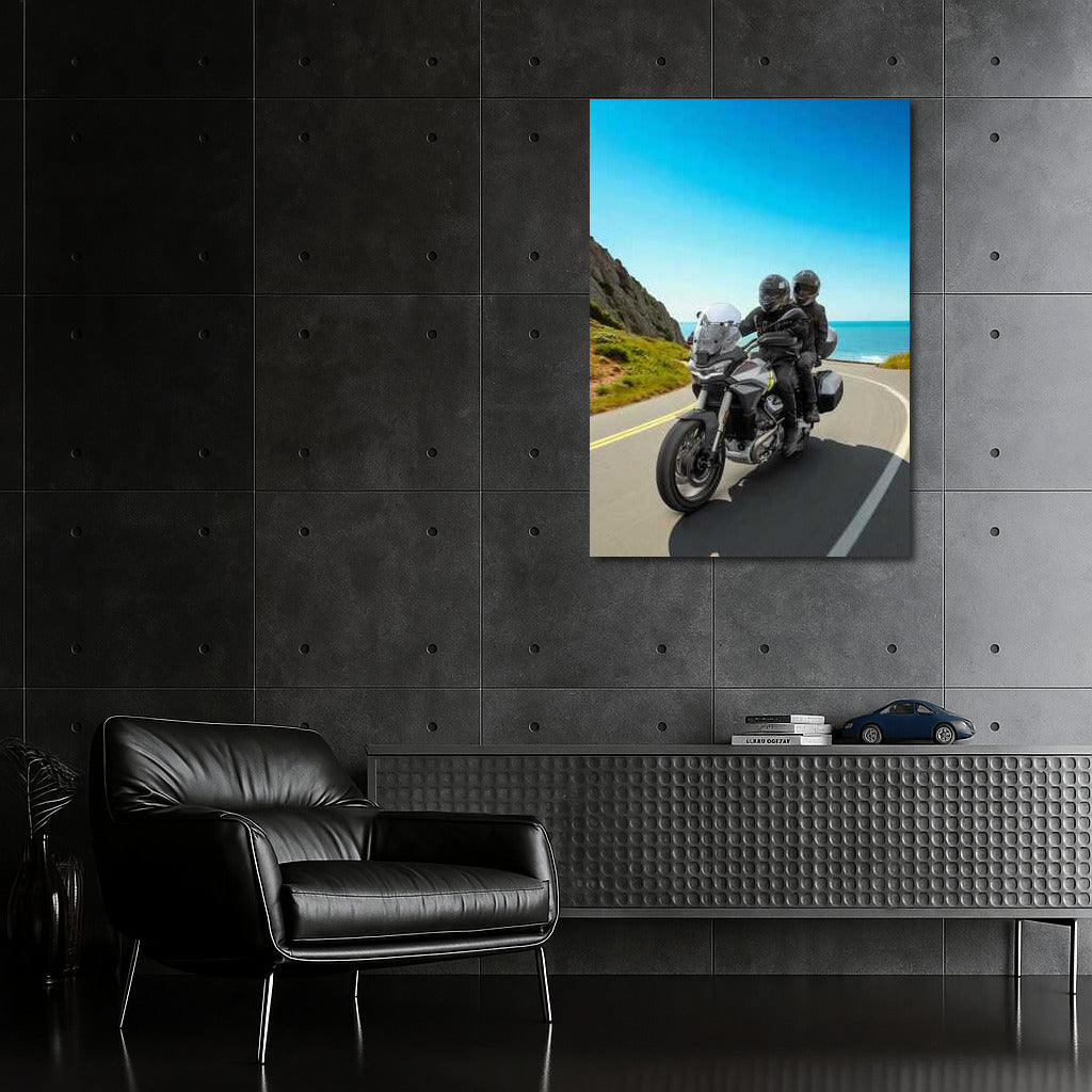 Freedom and Speed: Moto Guzzi Stelvio on the Seashore