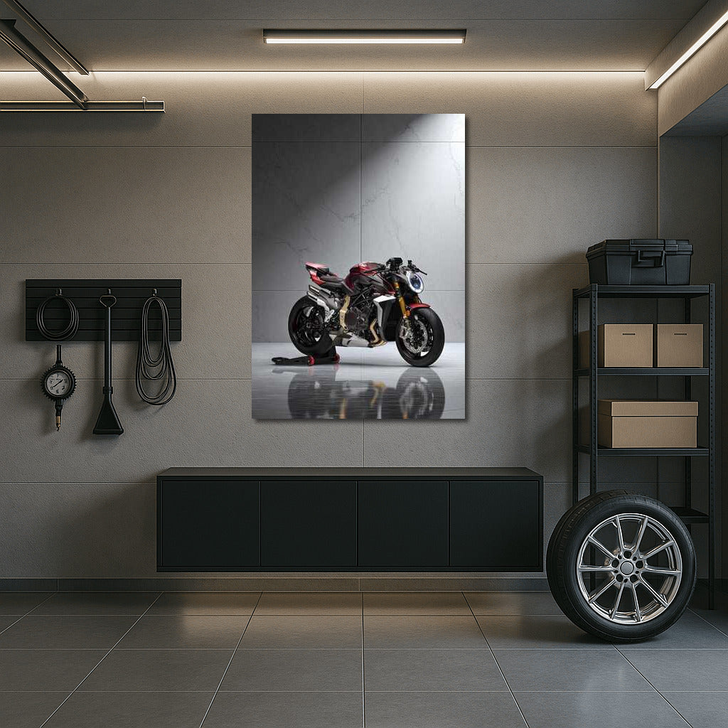 MV Agusta Brutale RR: Speed and Style on Grey Marble