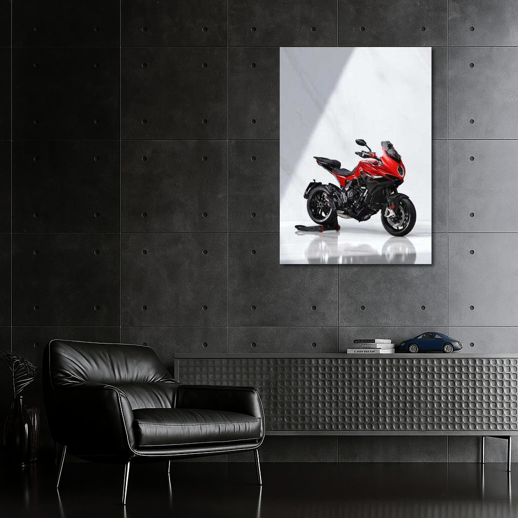 MV Agusta Turismo Veloce 800 on a marble background: Elegance and Speed