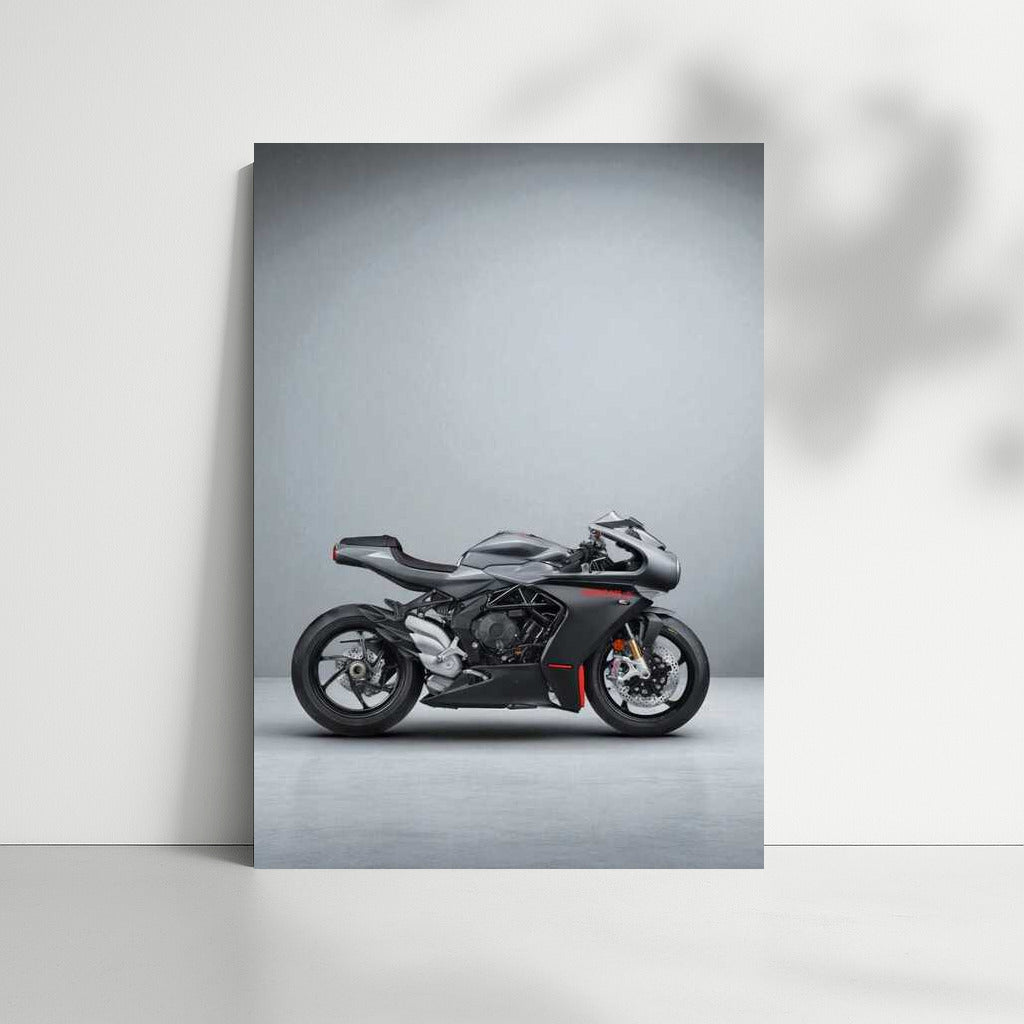 MV Agusta Superveloce: Elegant Speed on a Gray Background
